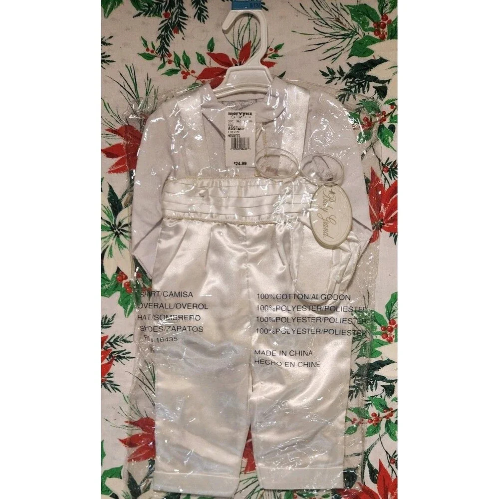 Mervyn's 6-12 Baby Grand Christening Baptism Outfit Long Pants size 6-12 months